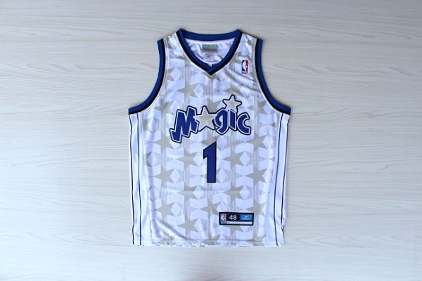 Men Orlando Magic #1 Tracy Mcgrady White Throwback 2024 NBA Jersey